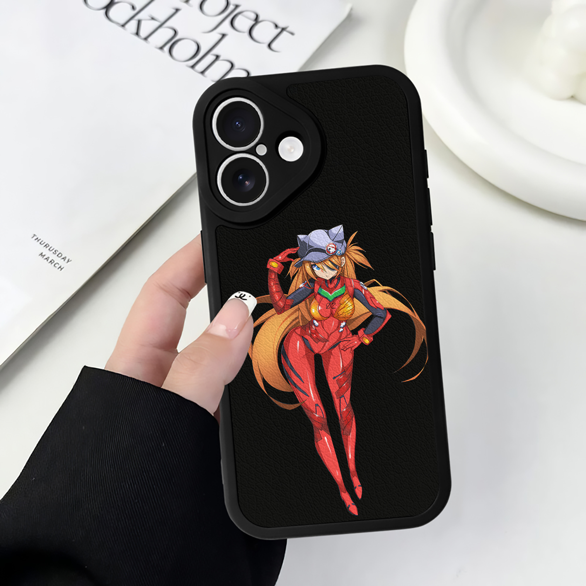 （画像用） EVA 新世紀エヴァンゲリオン 【iPhone 16シリーズ対応】シリコンスマホケース（レザー調） 材質：シリコン